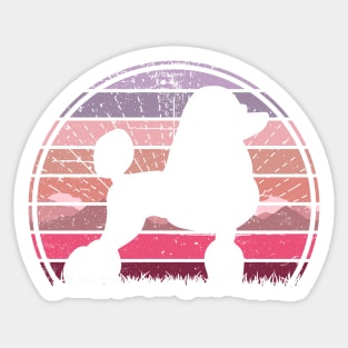 Poodle Sunset Sticker